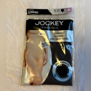 Jockey Shapewear Women Size XL Black High Waist Thong Seamfree Everyday Slimming